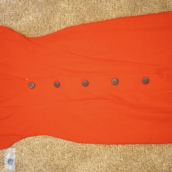 VTG 80’s/90’s NWT Avon Fashion Red Linen Dress - Picture 10 of 10